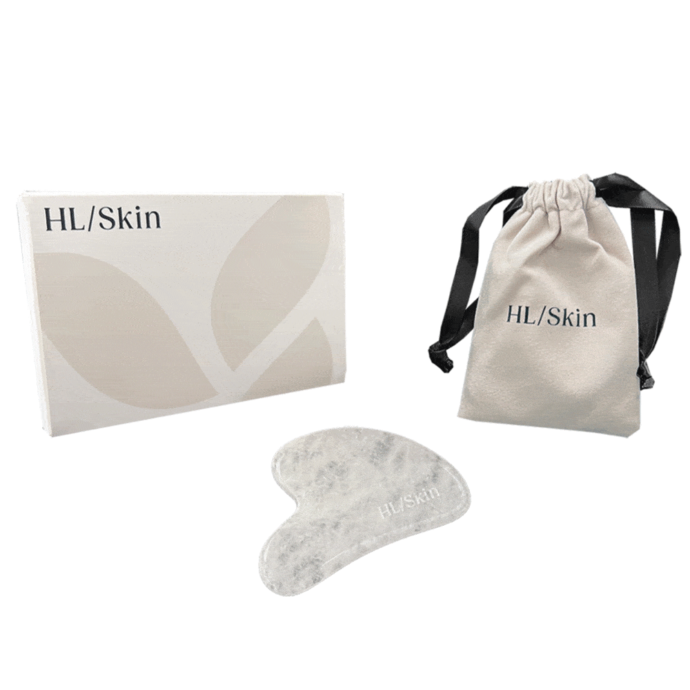 HL/Skin Gua Sha Tool aus weißer Jade 1 Paket